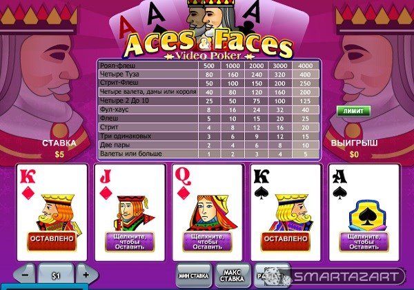 Aces And Faces Игровой Автомат